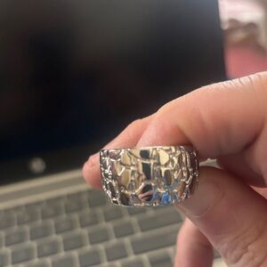 Paparazzi Silver Textured Men's Ring